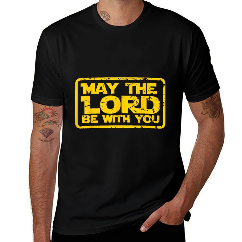 May The Lord Be With You Christian Forn Boy Girl T  Rolled Sleeves T-Shirt
