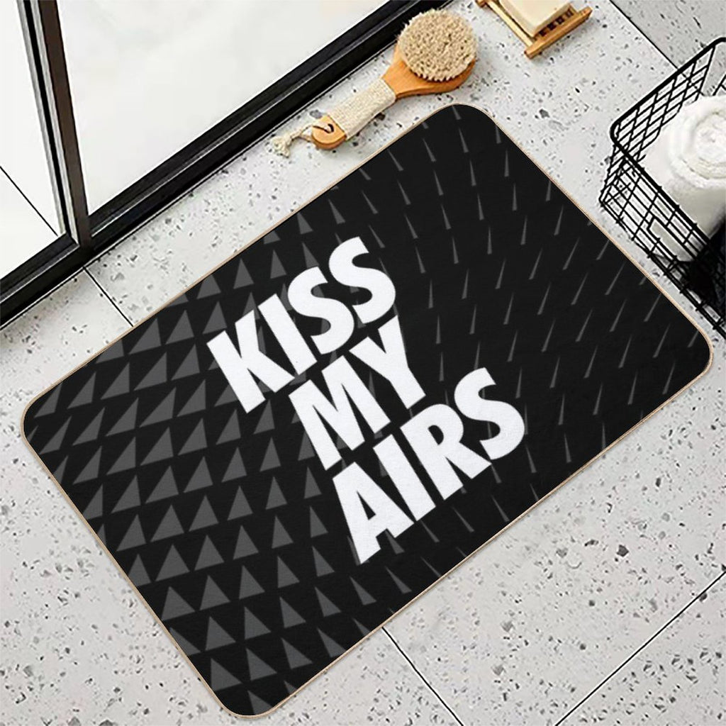 Kiss My Airs Sneaker Head Hype Black & White  Odorless Bath Mat