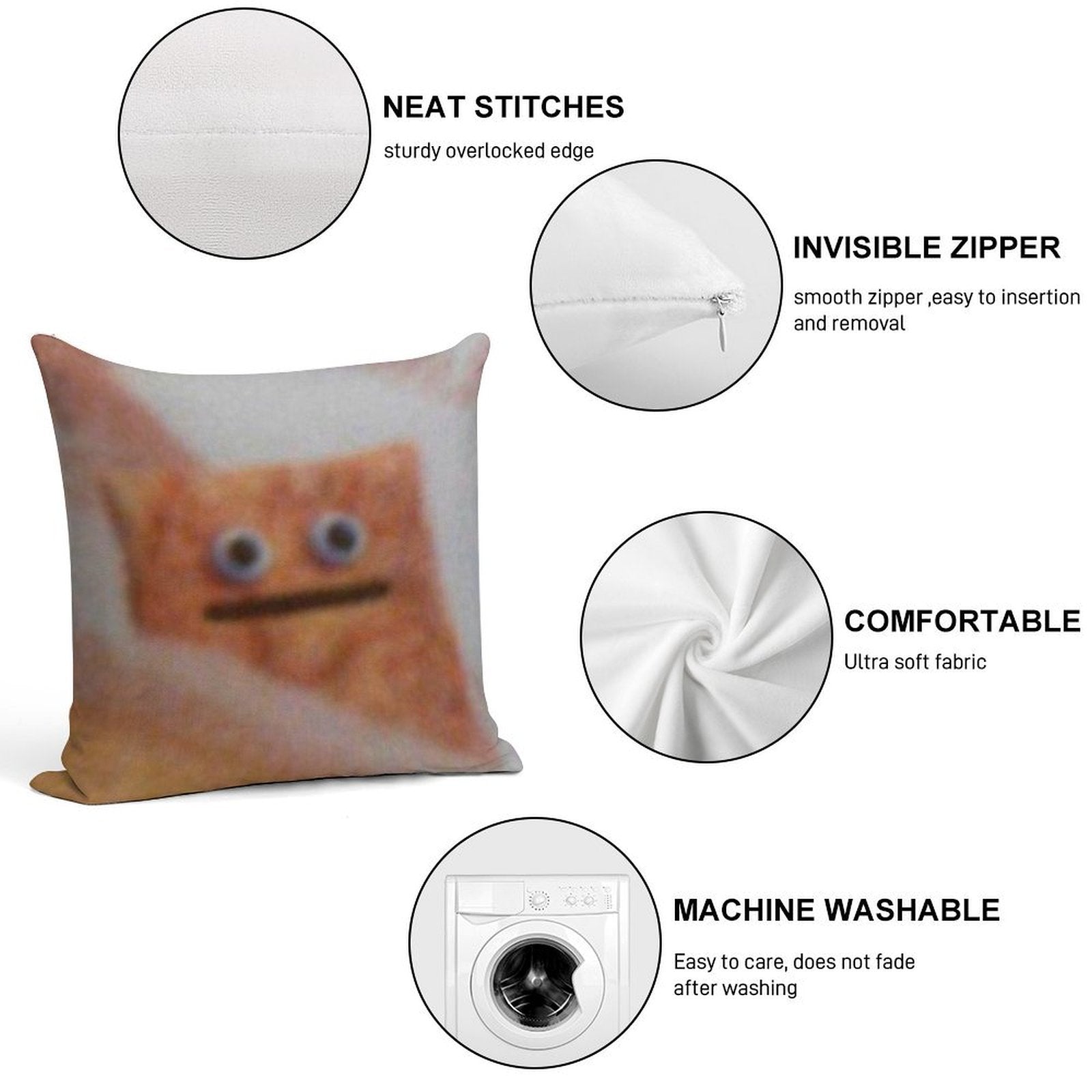 Cinnamon Toast Crunch Meme Soft Durable Construction Throw Pillow