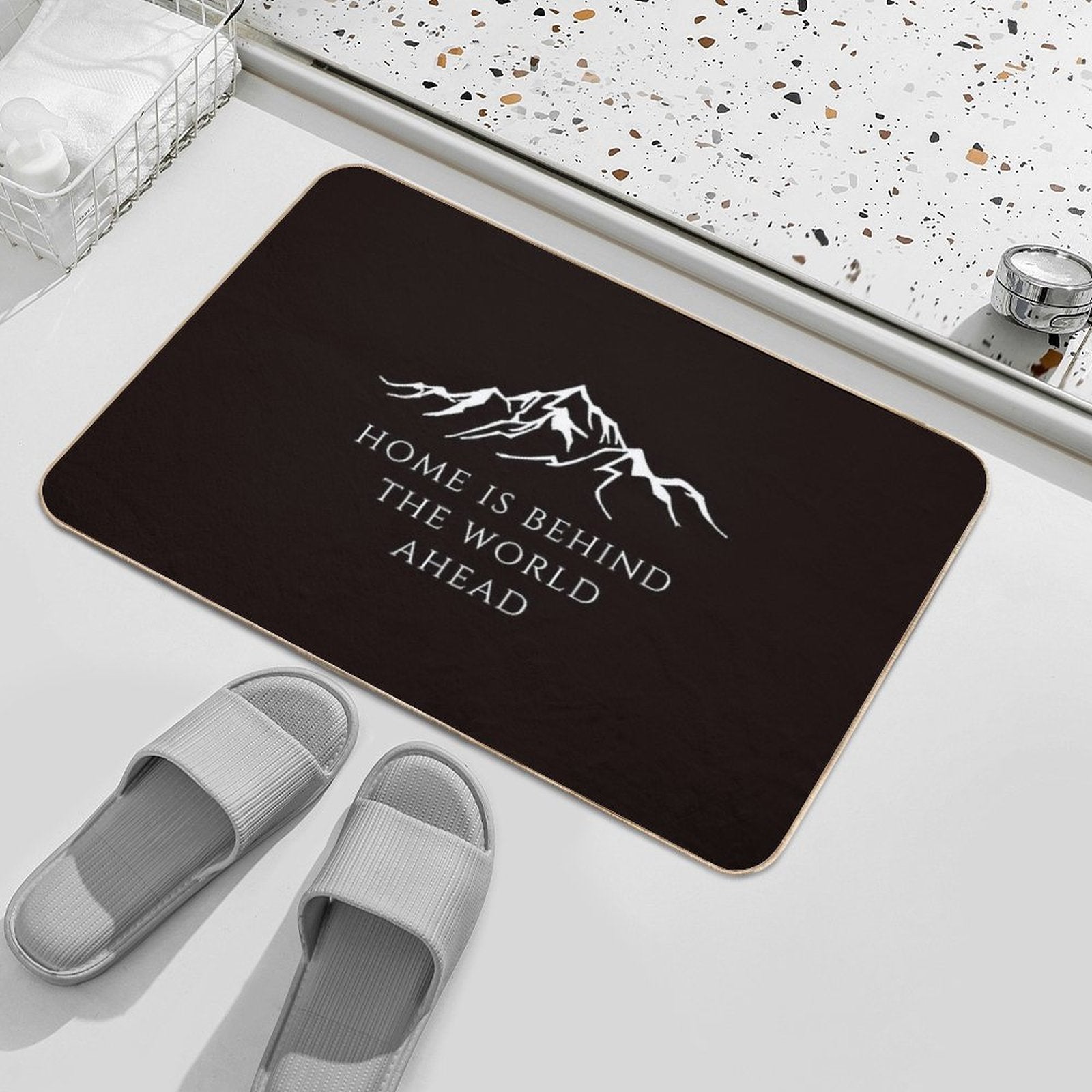 Home Is Behind The World Ahead  Stain-Proof Bath Mat