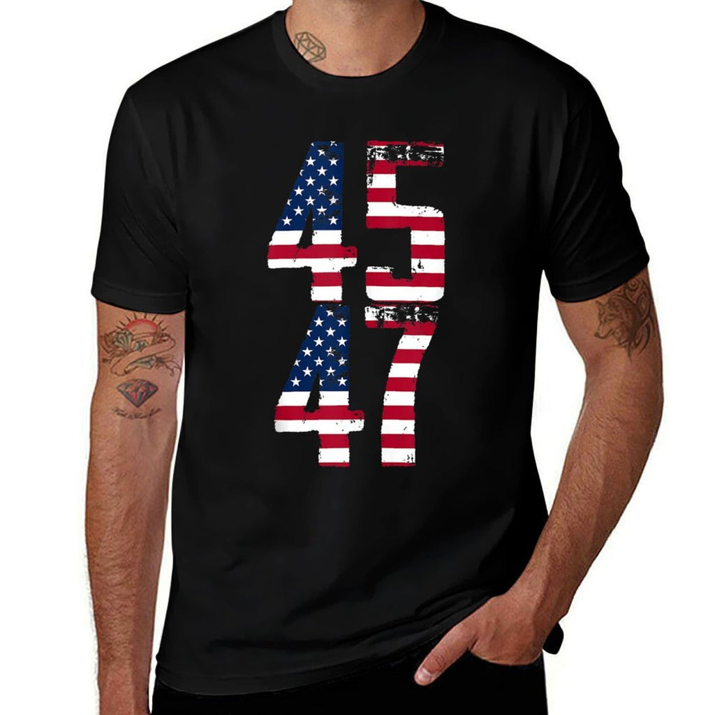 Trump 2024 Vintage American  Rolled Sleeves T-Shirt