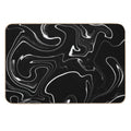 Marble Liquid Black Texture  Odorless Bath Mat