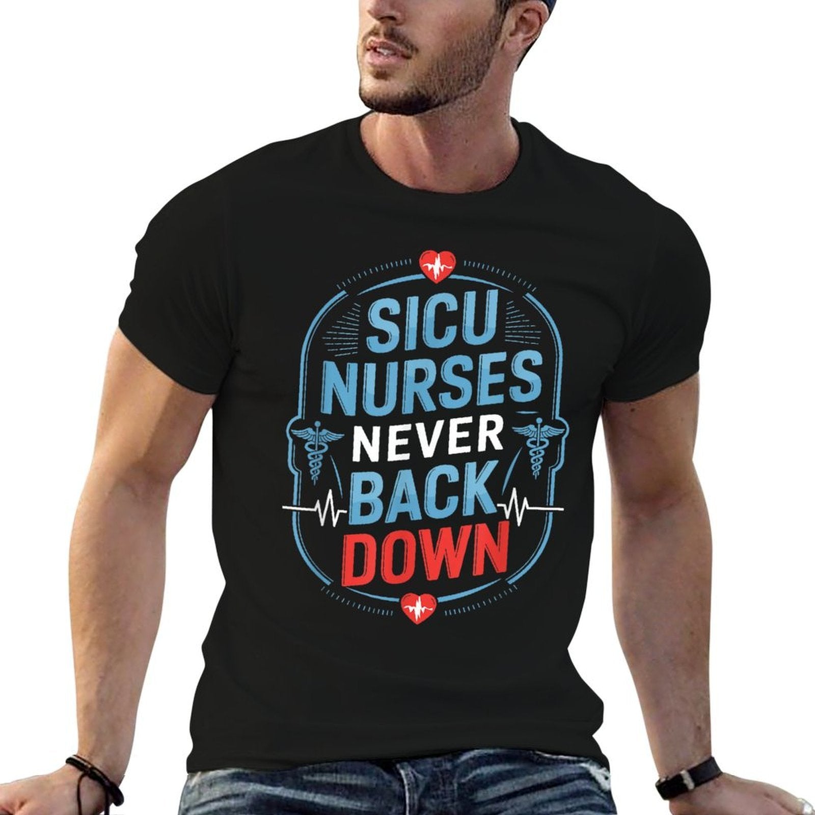 Surgical Intensive Care Unit Nursing Design for SICU Nurse  Relaxed-fit T-Shirt