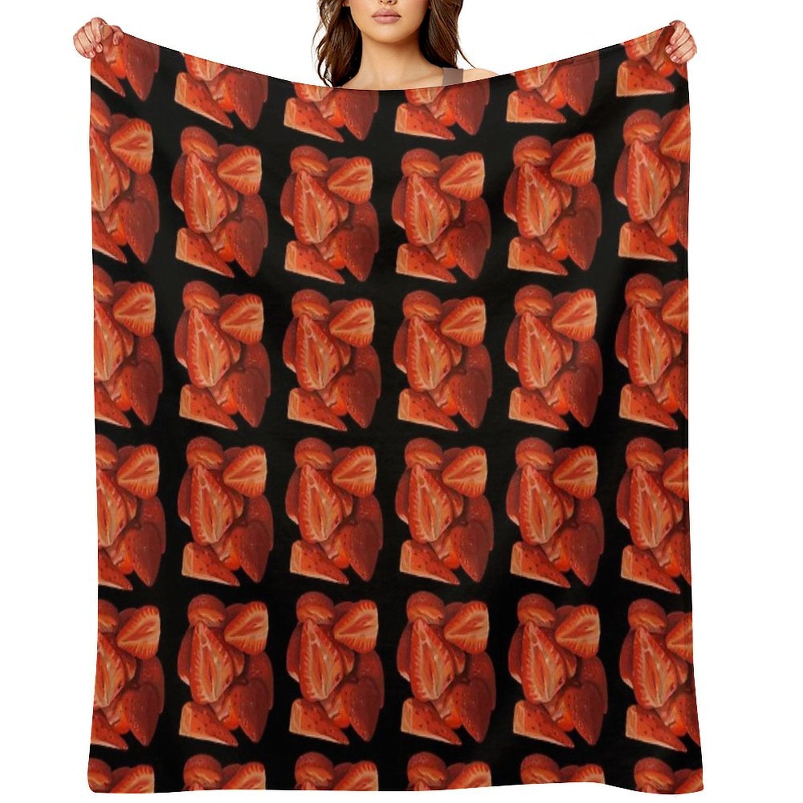 Juicy Strawberries Compact Throw Blanket