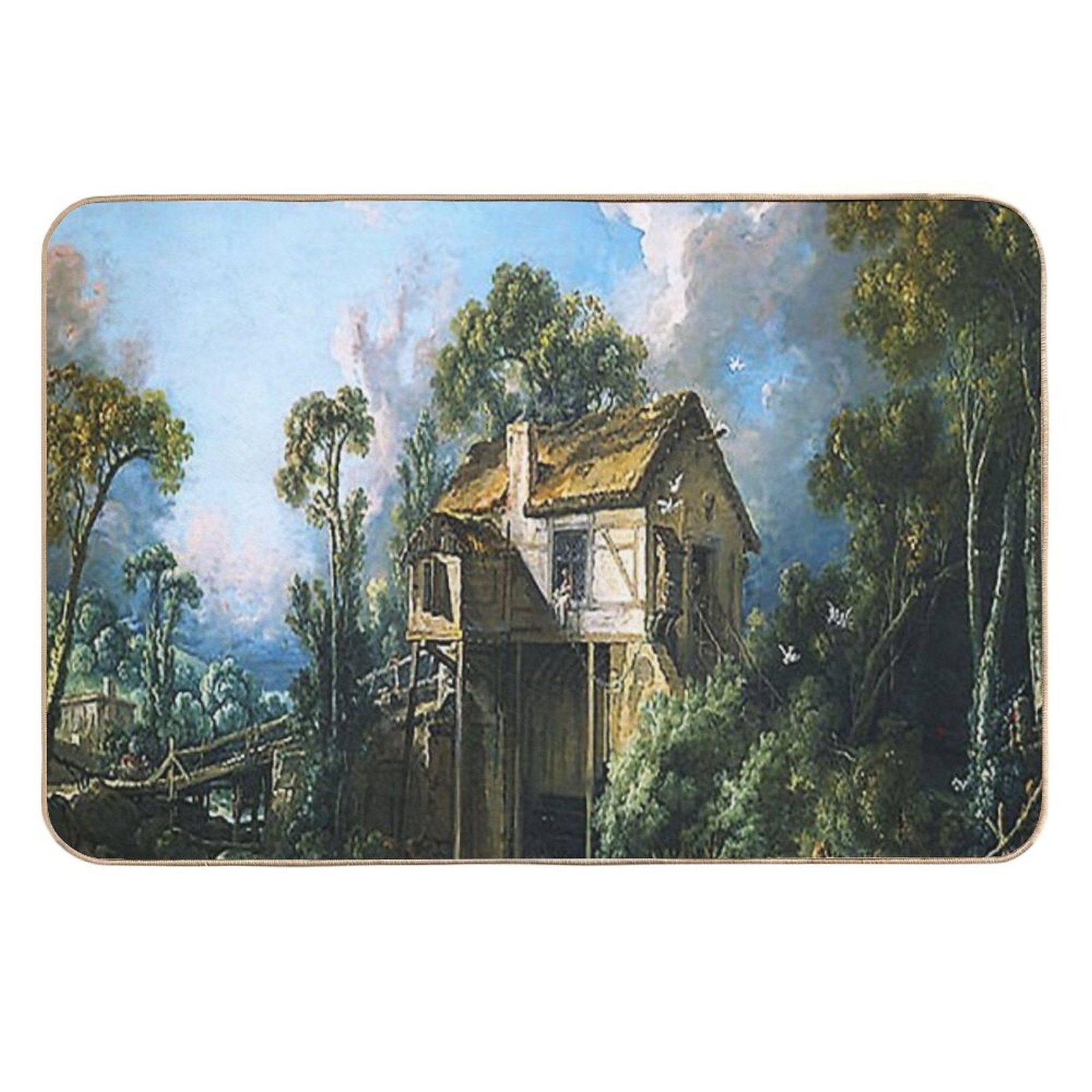 Francois Boucher Mill at Charenton  Toxin-Free Bath Mat