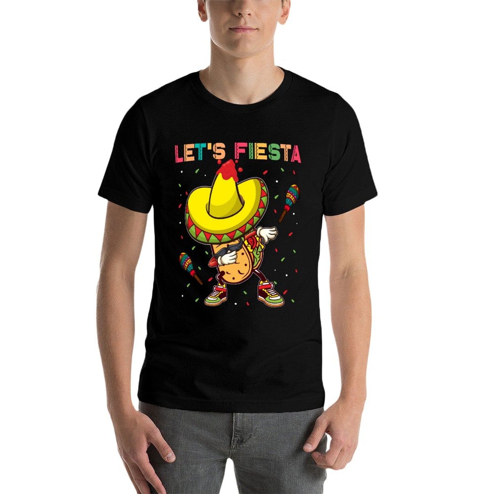 Lets Fiesta Dabbing Taco Mexican Cinco De Mayo Fiesta 2021  Vintage-inspired T-Shirt