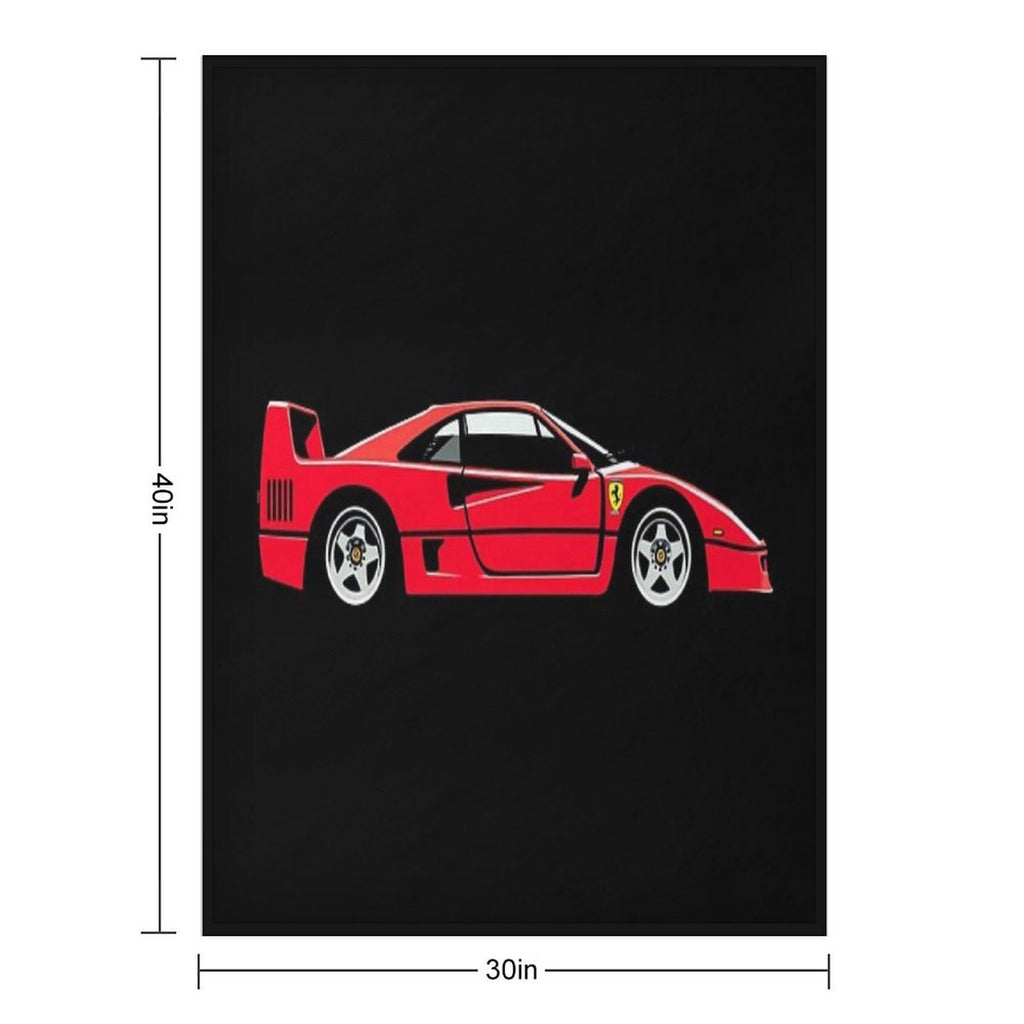 Red F40 Wrinkle-free Throw Blanket