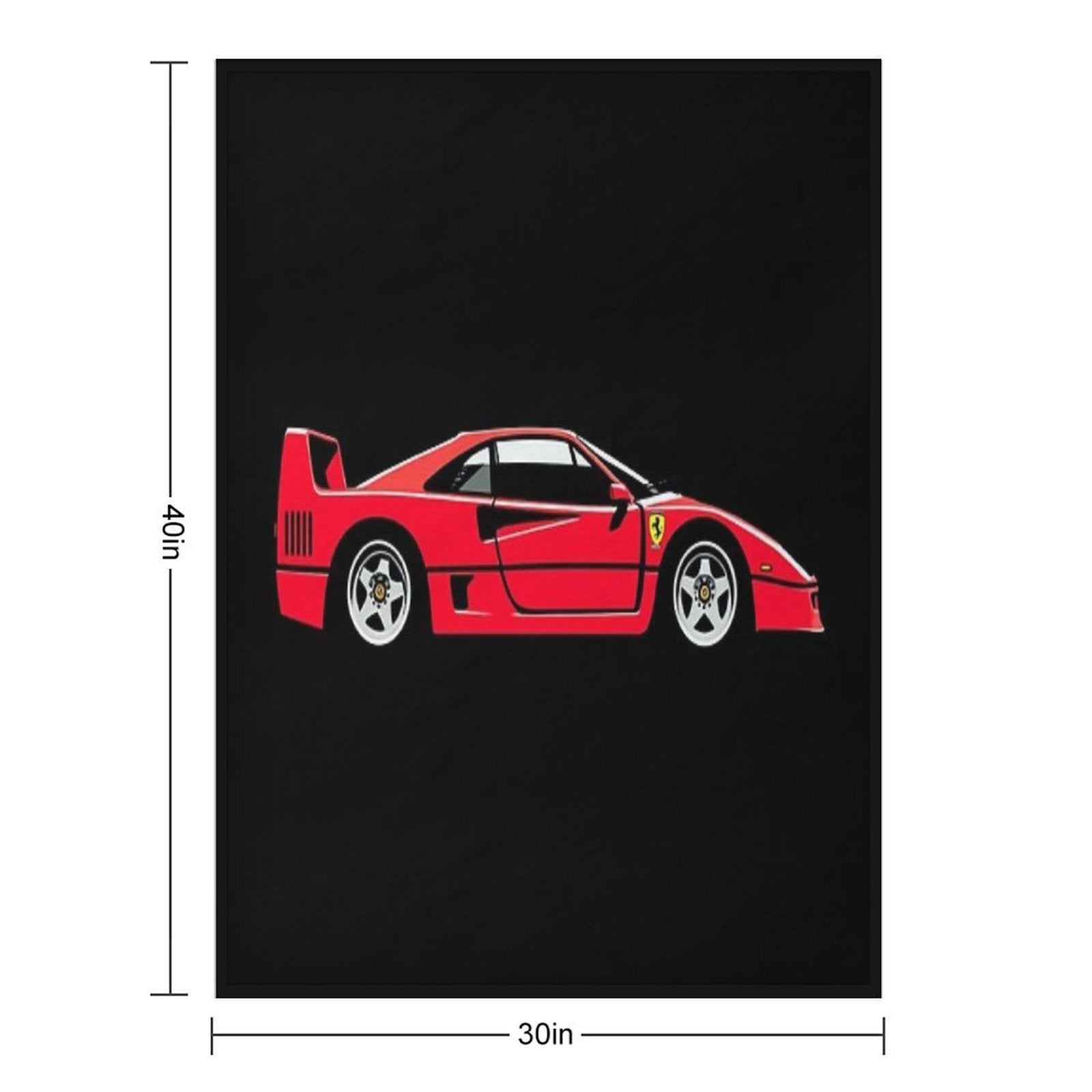 Red F40 Wrinkle-free Throw Blanket
