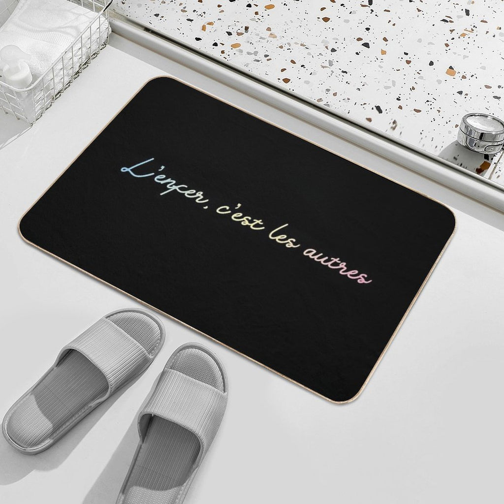 L’enfer, C’est Les Autres  Fade-Resistant Bath Mat