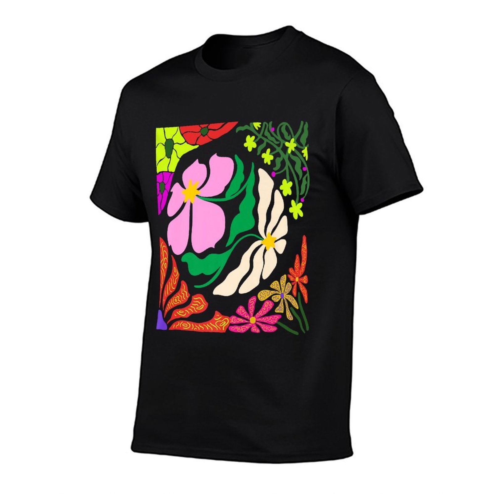 Matisse Inspired Botanical Floral Abstract Pattern Premium Comfortable T-Shirt