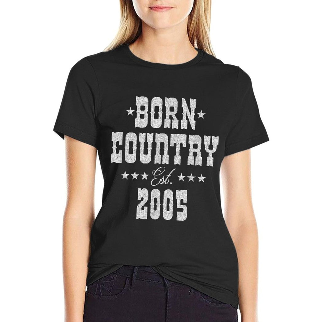 20 Year Old Country Music 20th Birthday  Summer-ready Fabric T-Shirt
