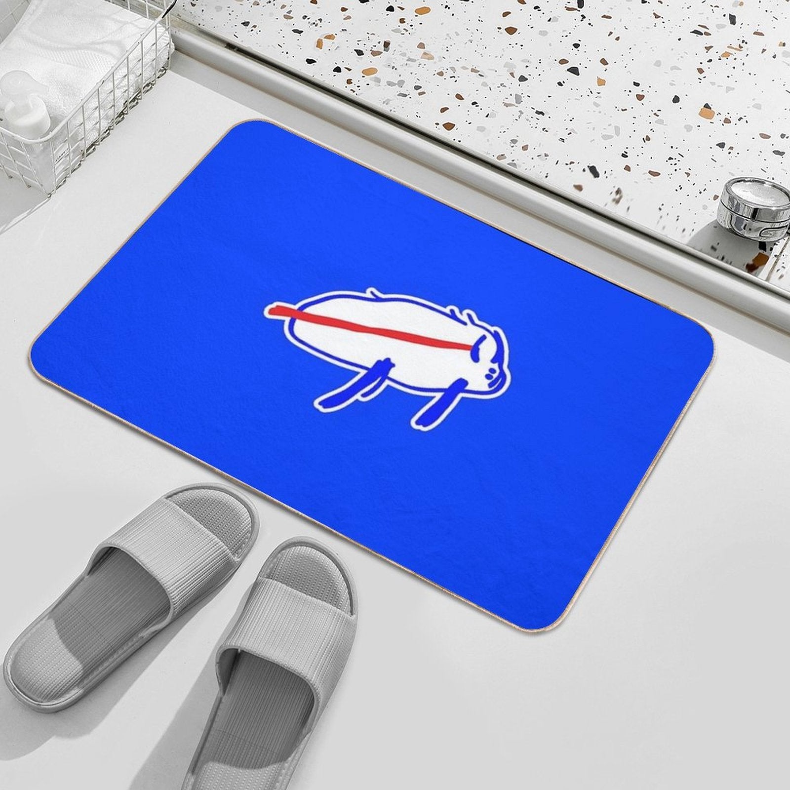 Josh Allen Drawing  Long-Lasting Bath Mat