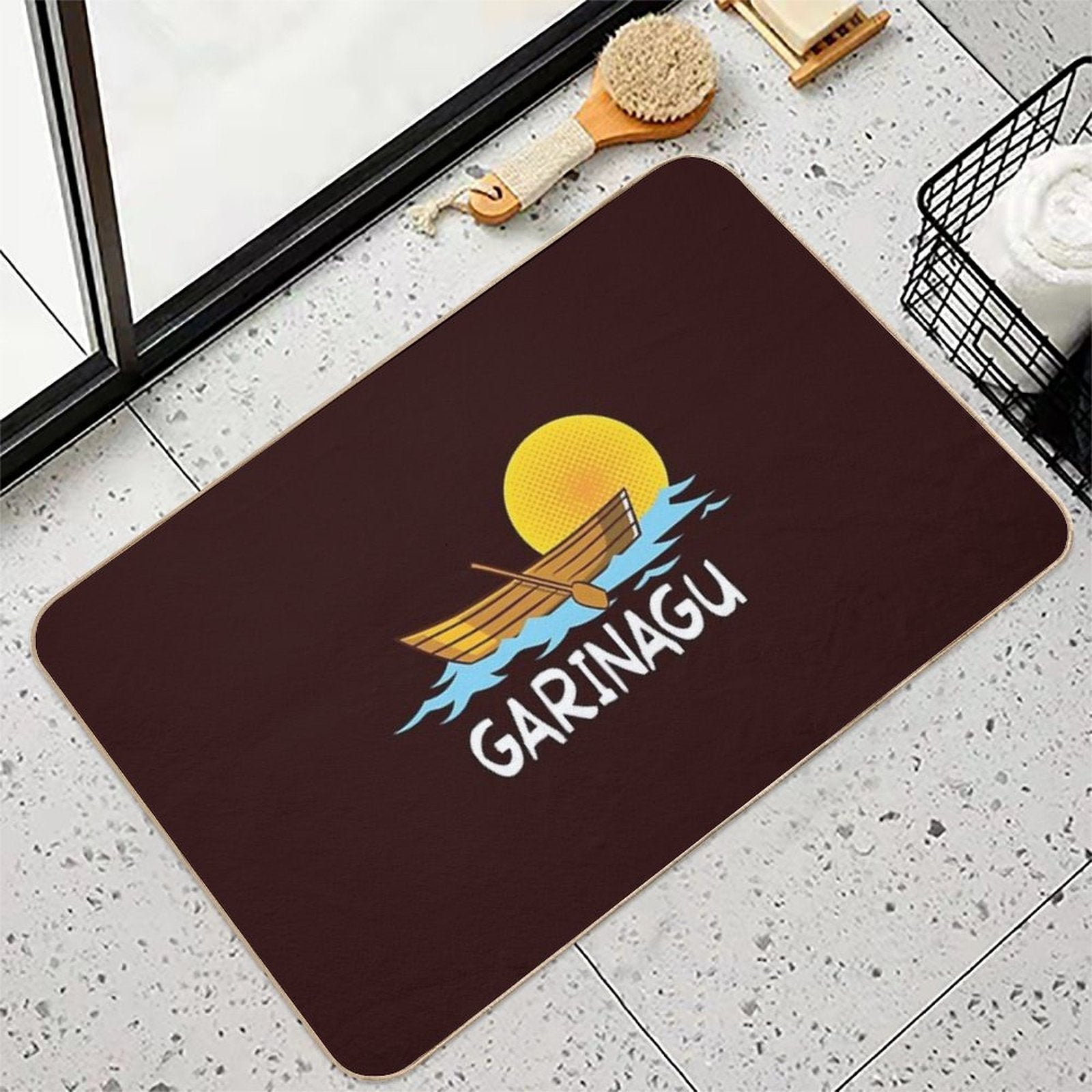 Garinagu Sunset at Sea  Non-Slip Bath Mat