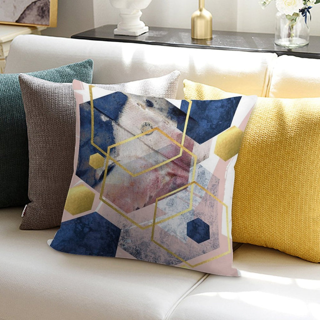 Abstract Geo Soft High-Density Material Throw Pillow
