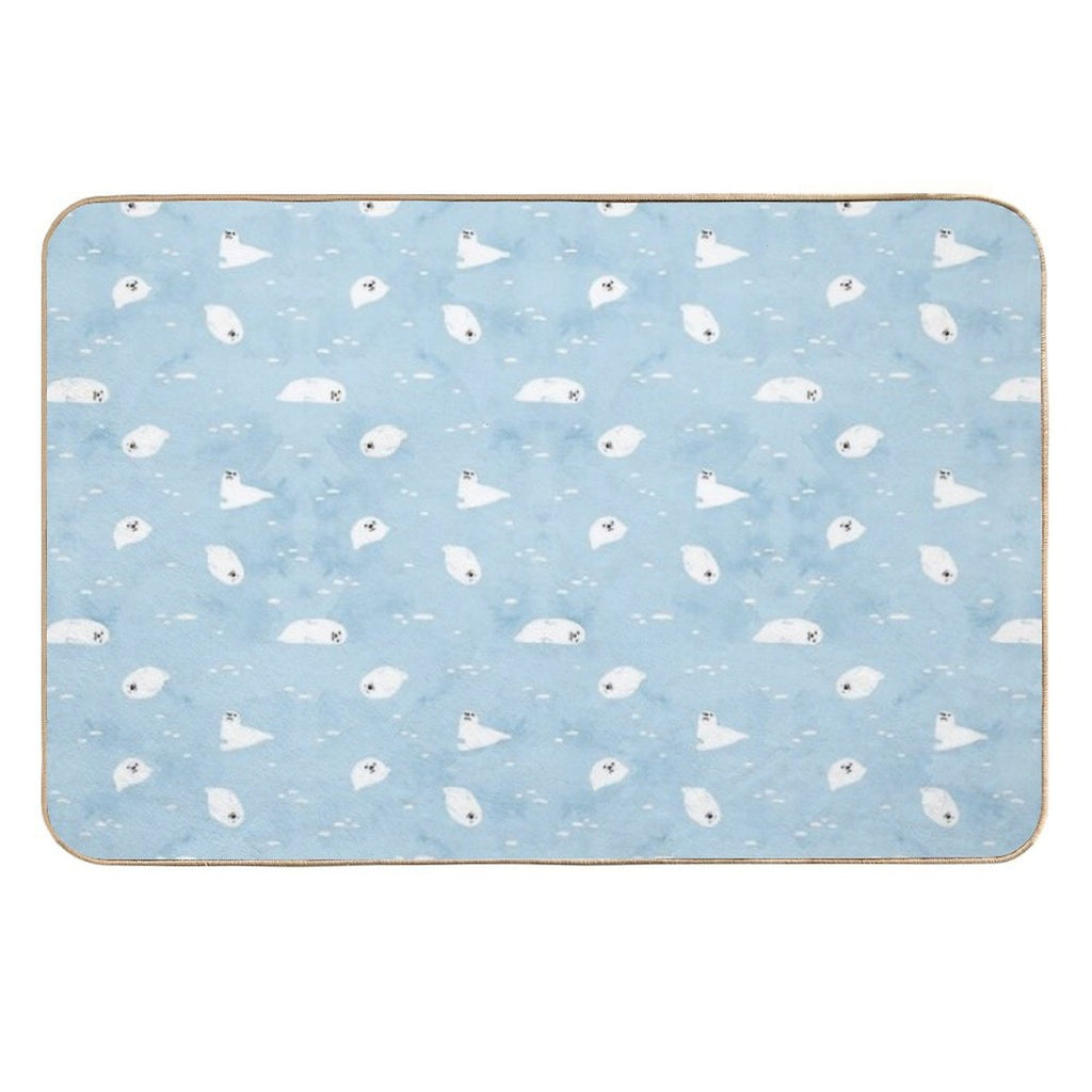Baby Seal Pattern  Easy Maintenance Bath Mat
