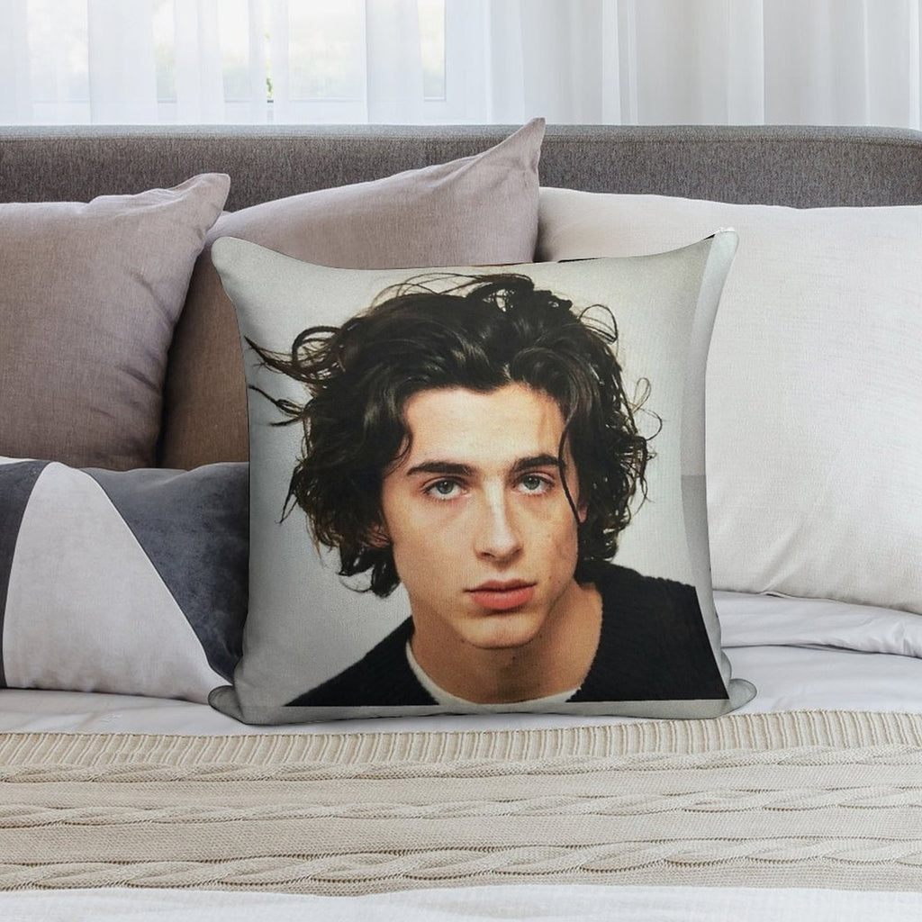 Timothee Chalamet Soft Durable Construction Throw Pillow