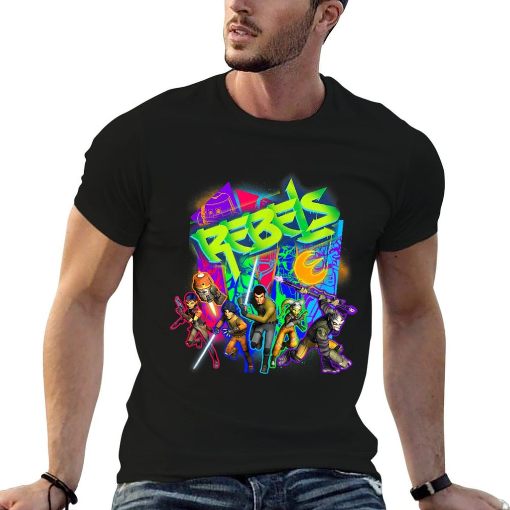 Star Wars Rebels Urban Graffiti Art Style Group Portrait  Oversized Silhouette T-Shirt