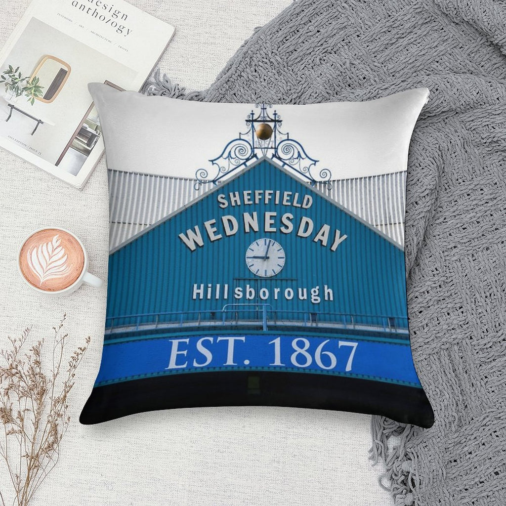 Sheffield Wednesday Famous Clock Soft Washable Throw Pillow