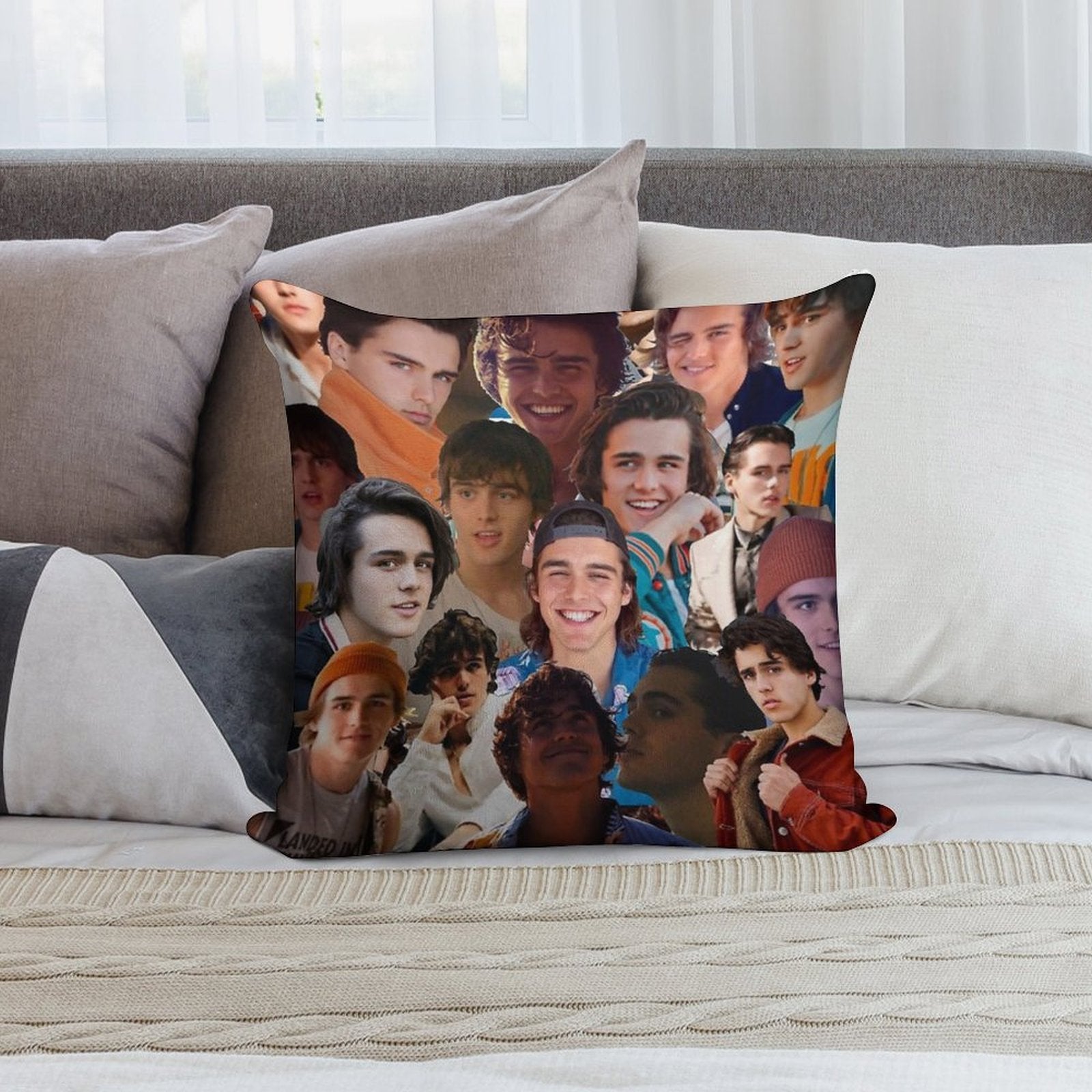 Charlie Gillespie Photo Collage Soft Style Accent Throw Pillow