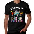 Blame It On The Drink Package Funny Cruise Cruising Trip  Lightweight T-Shirt