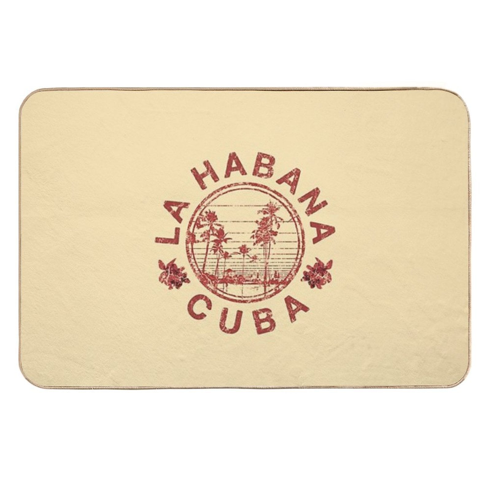 Havana Cuba La Habana Vintage Sunset Retro Cuban  Long-Lasting Bath Mat