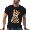 Cute Little Cats Playing Build Wall for Lovers Kitty Kittens  Wrinkle-resistant T-Shirt