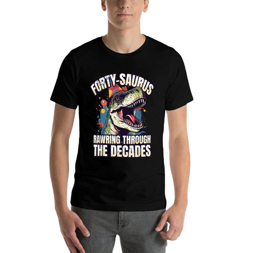 T-Rex 40th Birthday Age 40 Year Old Dinosaur 40th Birthday  Versatile T-Shirt