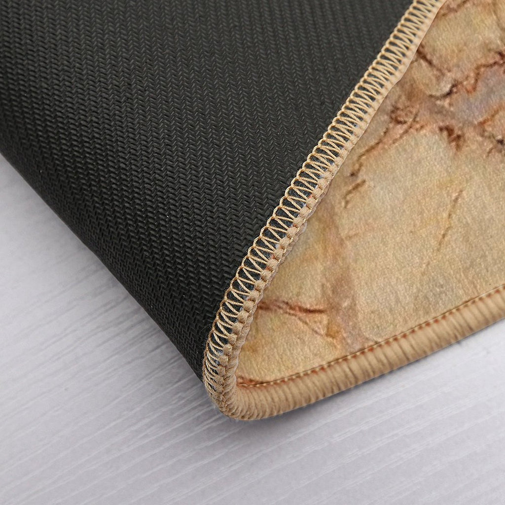 Beige Brown Marble Pattern  Odorless Bath Mat