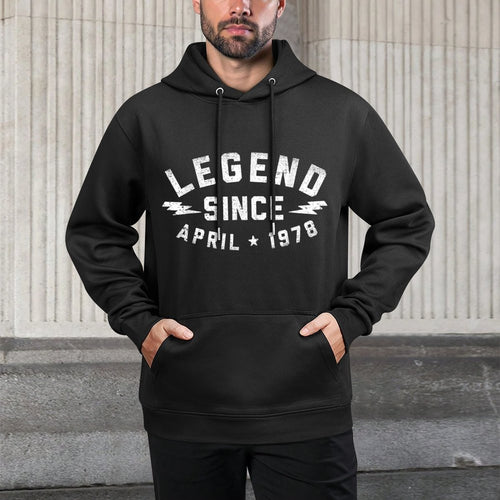 40th Birthday Legend Since April 1978 Shape Retention Hoodie