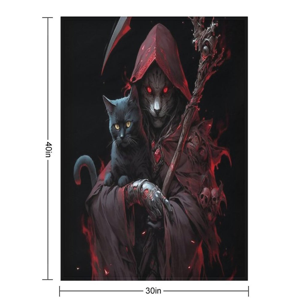 Grim Reaper All-season Throw Blanket
