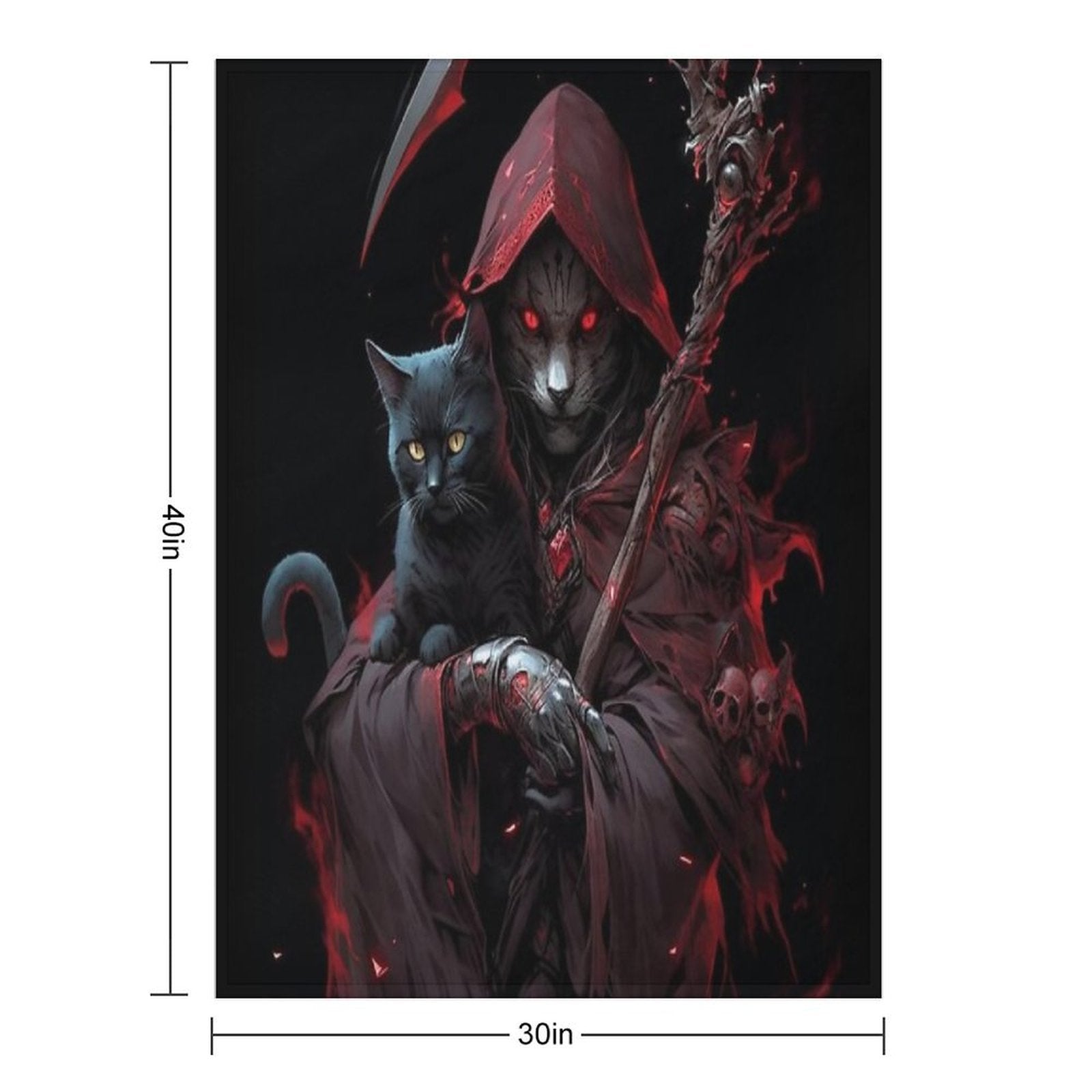 Grim Reaper All-season Throw Blanket