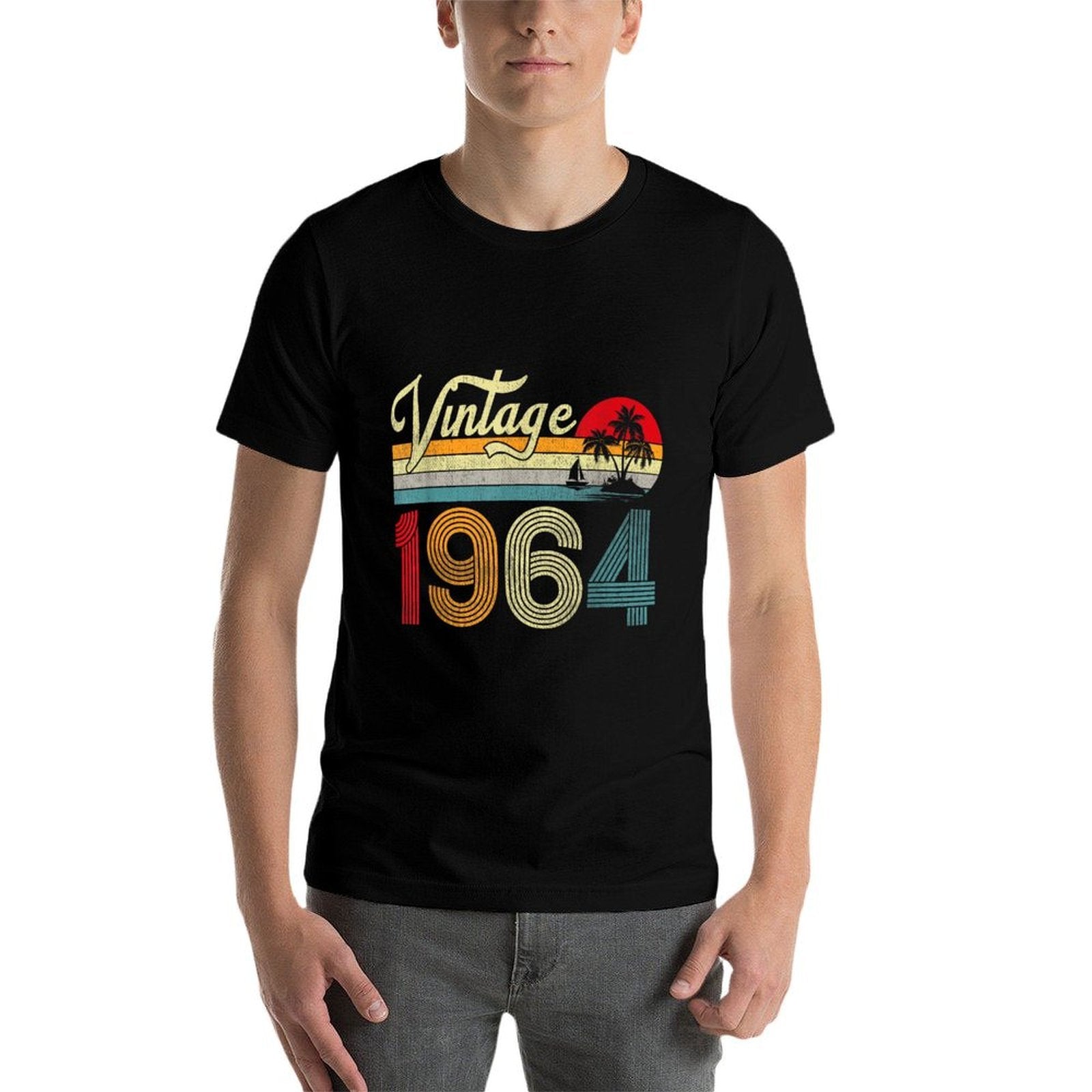 60 Years Old Gift Men Women Vintage 1964 60th Birthday Retro Comfortable T-Shirt