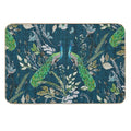 Peacock Chinoiserie (teal)  Stain-Proof Bath Mat
