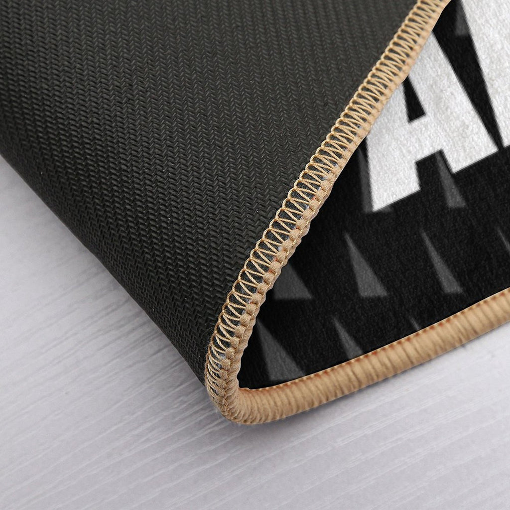 Kiss My Airs Sneaker Head Hype Black & White  Odorless Bath Mat