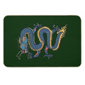 TIBETAN DRAGON RUG-green  Toxin-Free Bath Mat