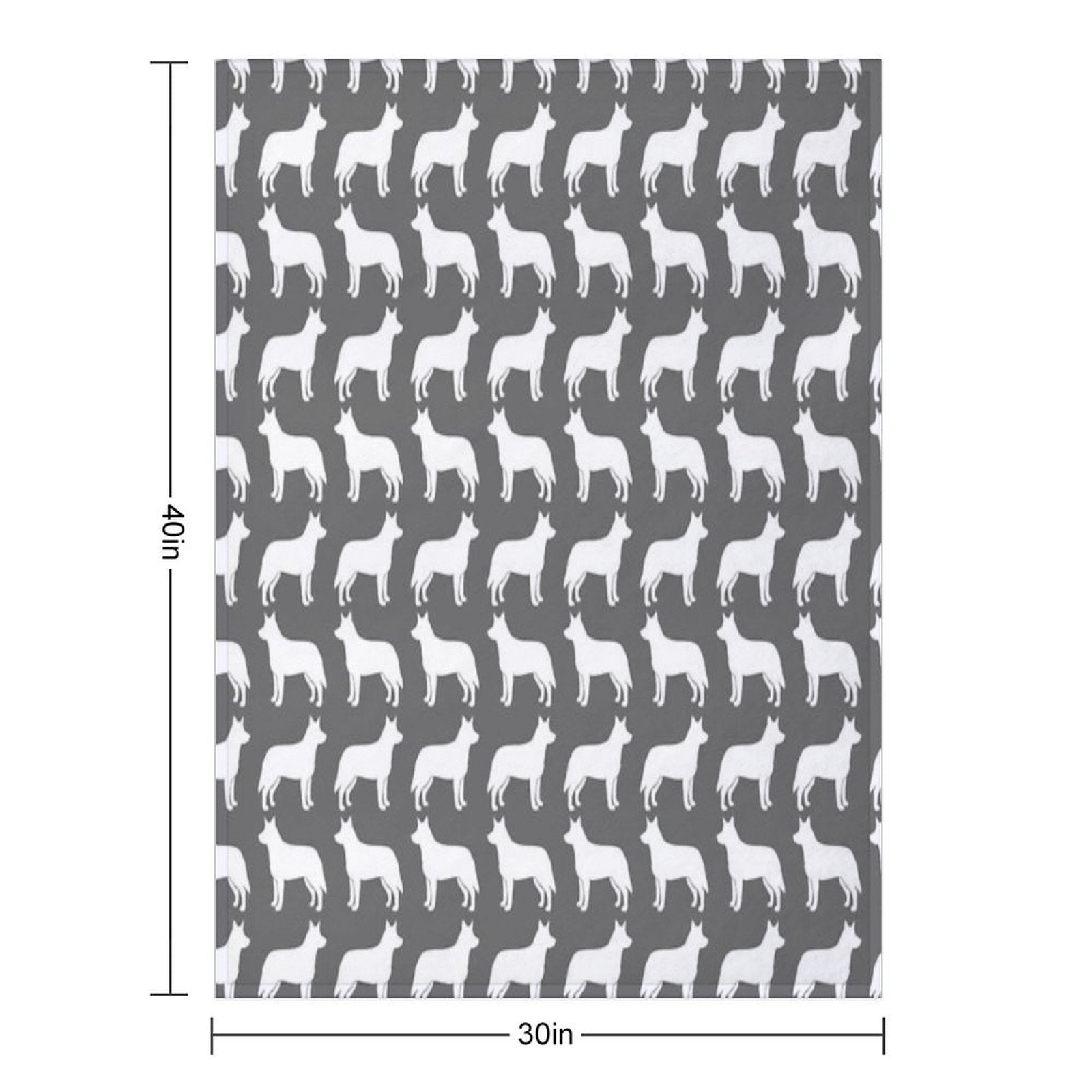 Australian Cattle Dog Silhouette(s) Gift-ready Throw Blanket