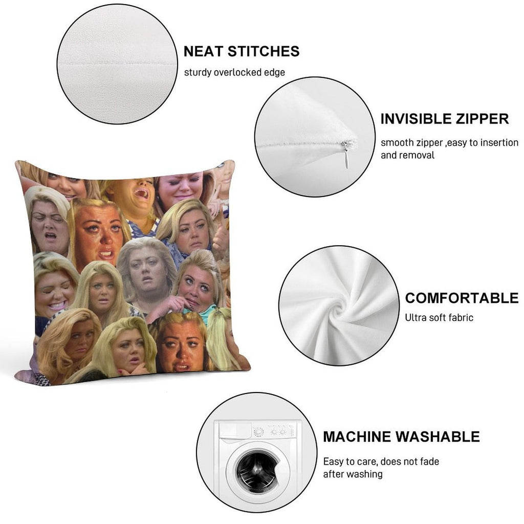 THE MANY MOODS OF GEMMA COLLINS Soft Multiple Sizes Throw Pillow