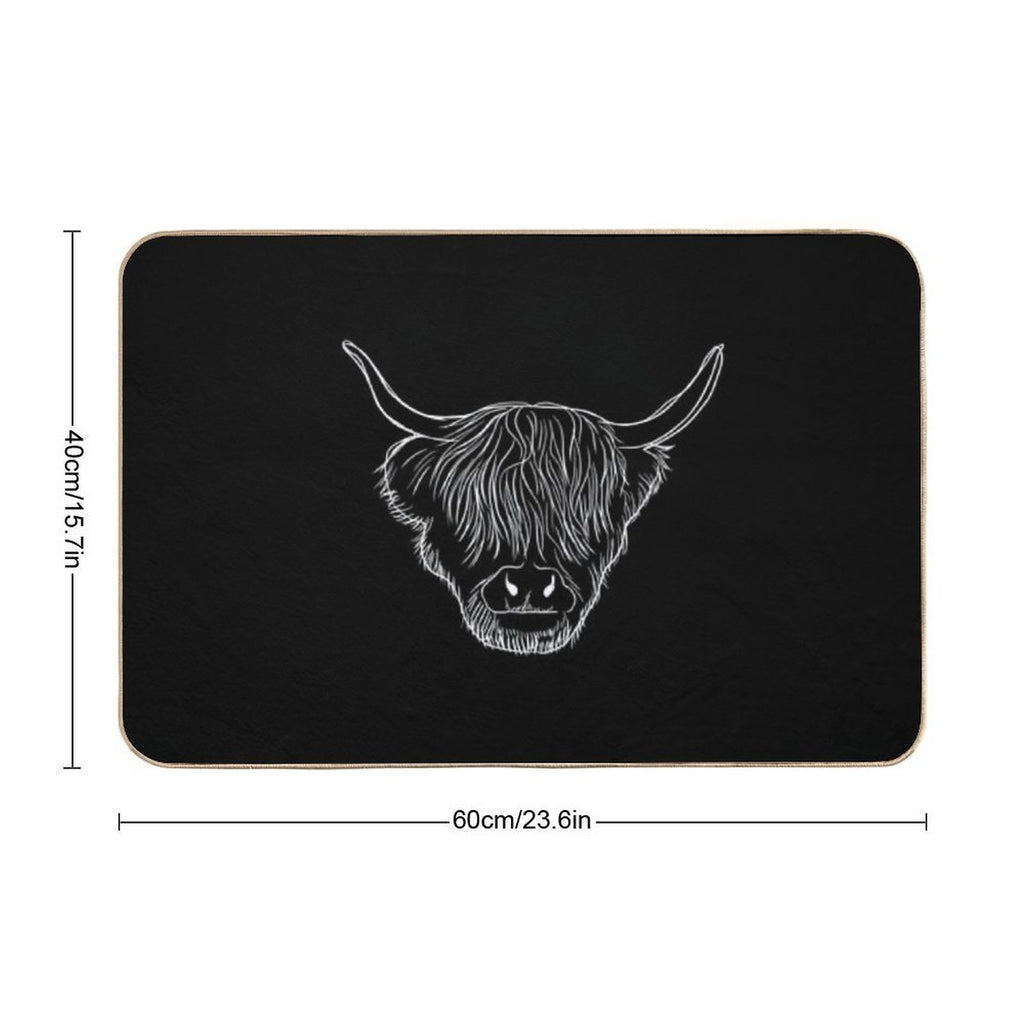 Scottish Highland Cow  Long-Lasting Bath Mat