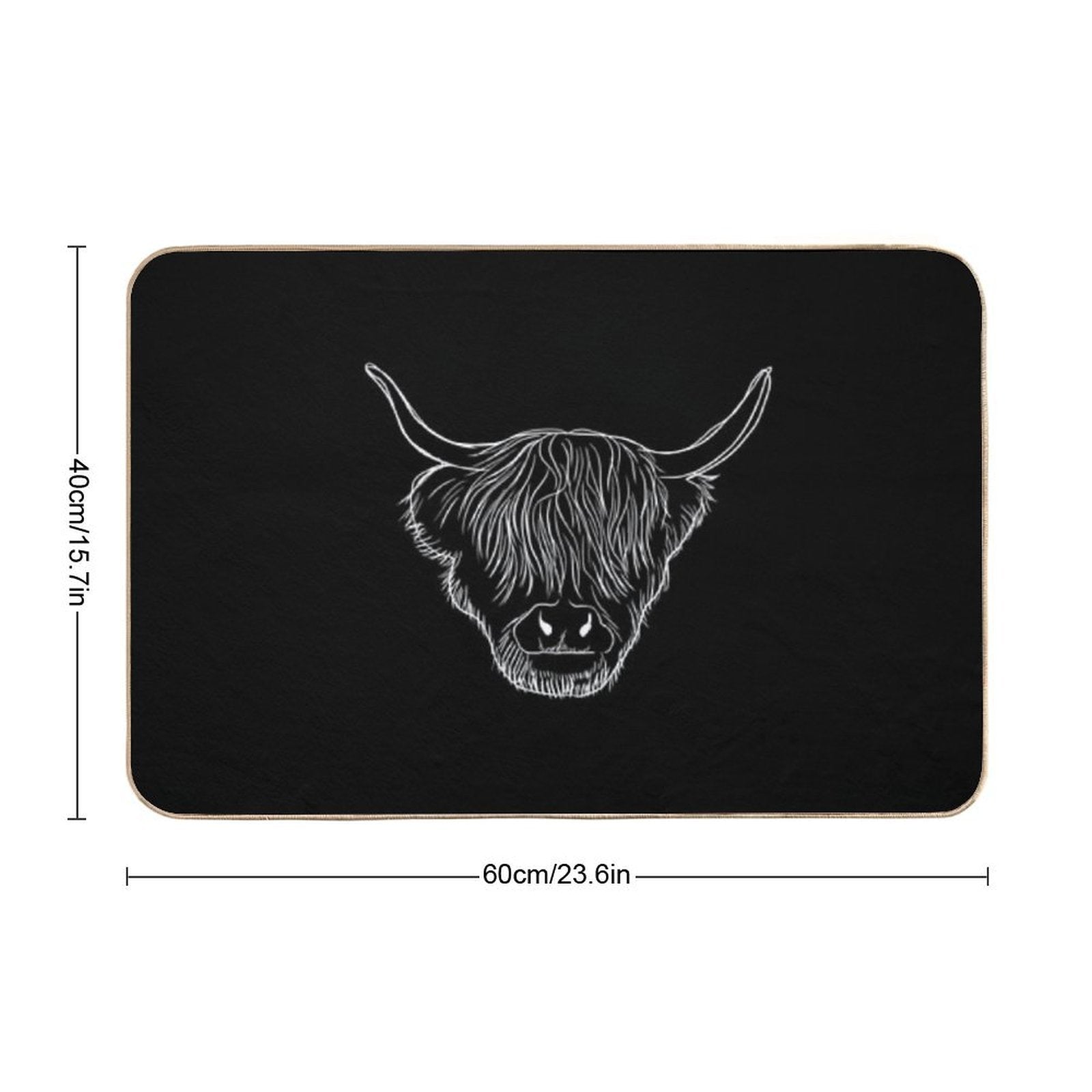 Scottish Highland Cow  Long-Lasting Bath Mat