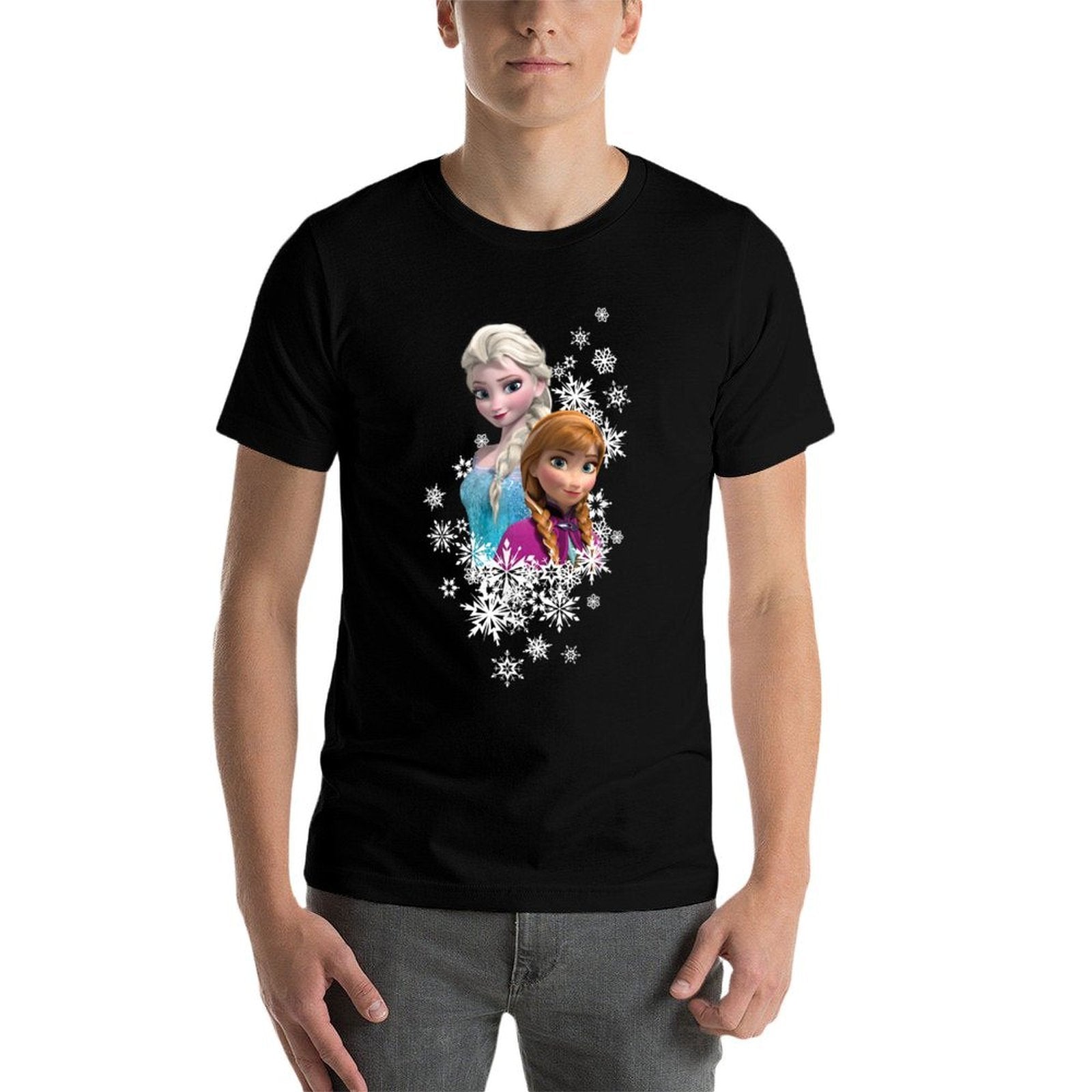 Disney Frozen Anna And Elsa Snowflakes  Relaxed-fit T-Shirt