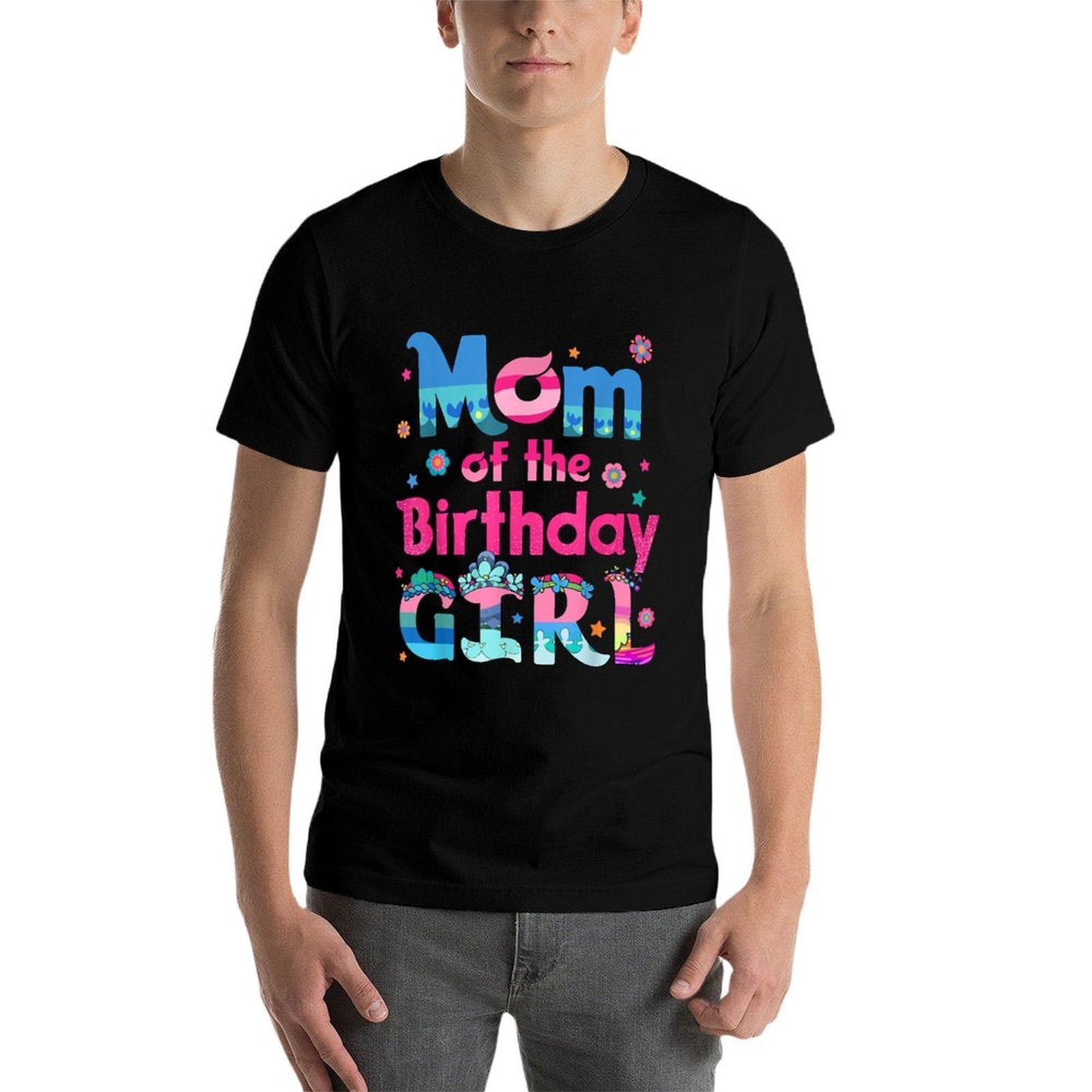Dad And Mom Of The Birthday Girl Family Party Matching Kids  Polyester Blend T-Shirt
