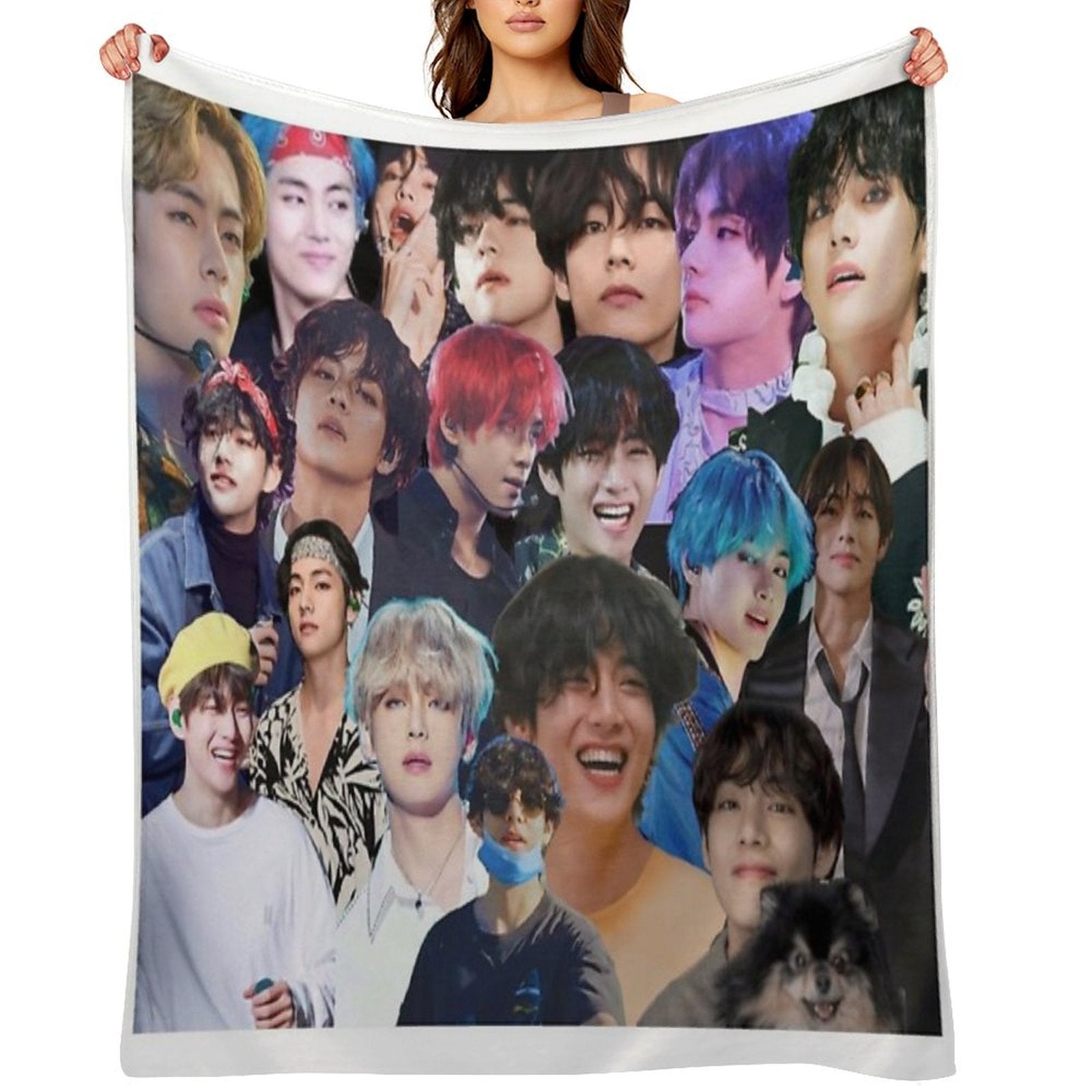 Kim Tae-Hyung (V from BTS) Shrink-resistant Throw Blanket