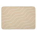 Cute Brown Squiggly Lines Aesthetic Items  Non-Slip Bath Mat