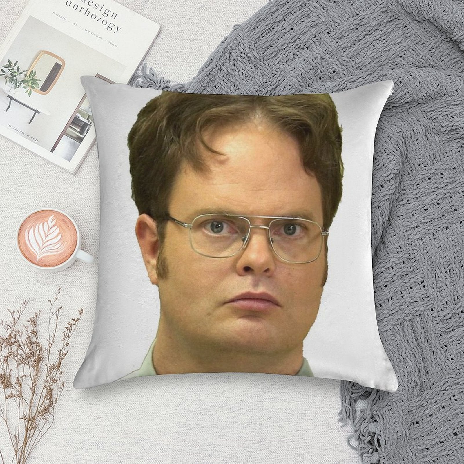 Dwight K Schrute Soft Easy Maintenance Throw Pillow