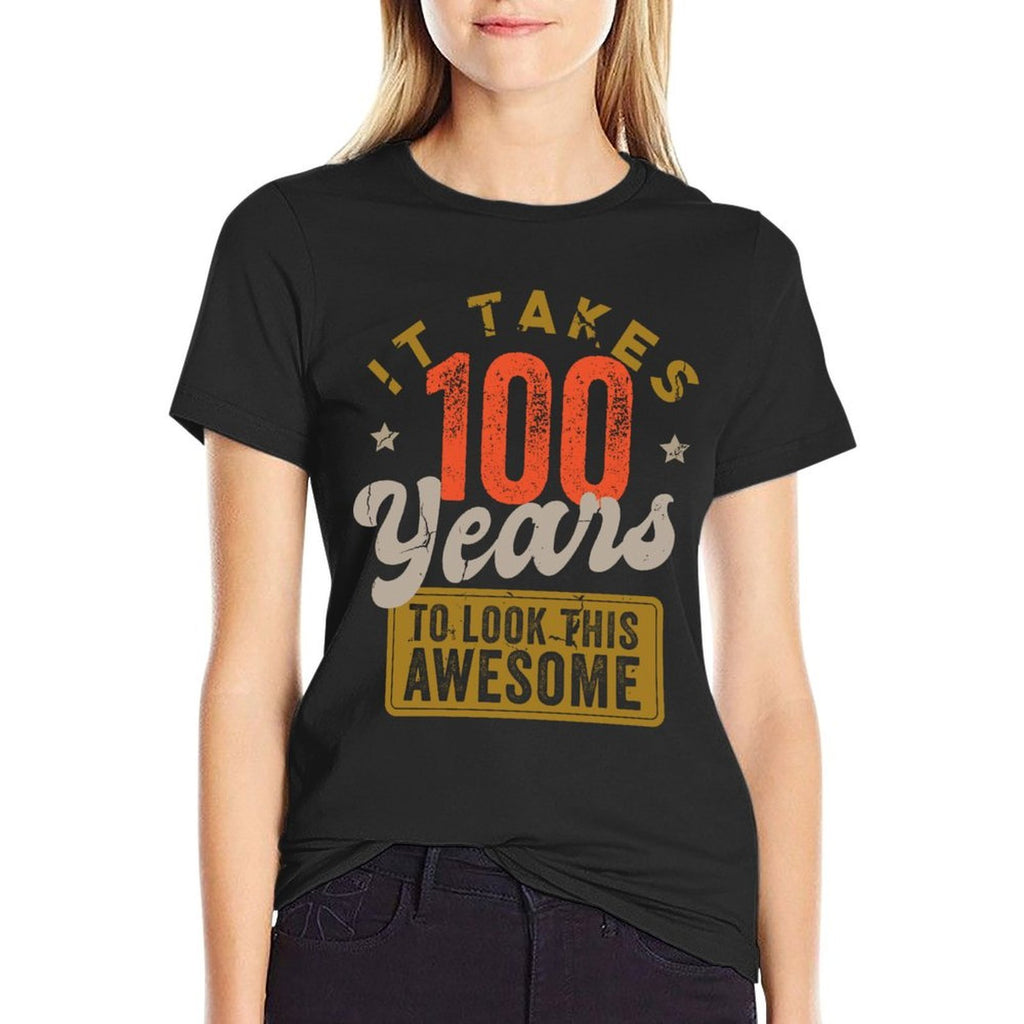 Awesome 100 Year Old - Vintage 100th Birthday  Trendy Pattern T-Shirt