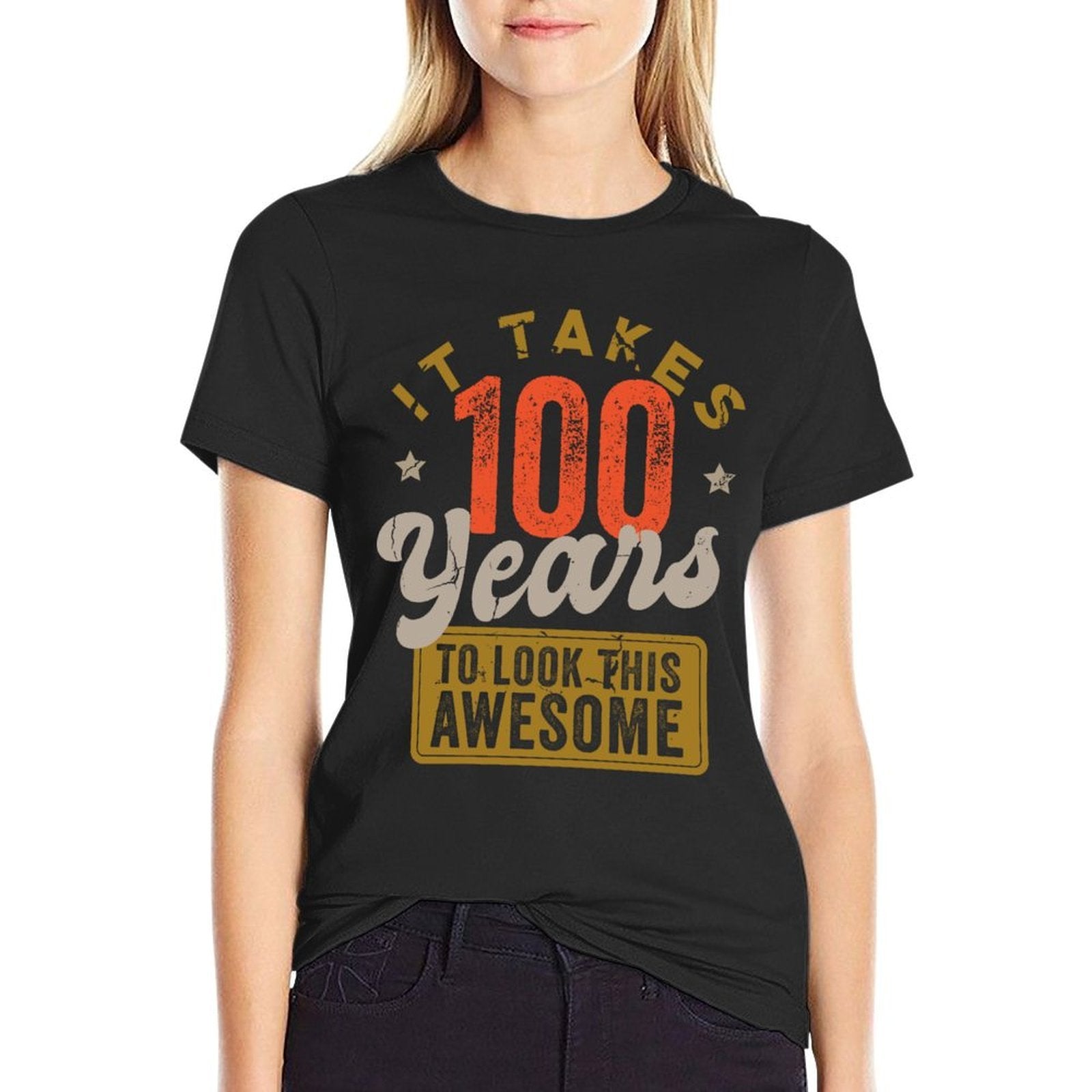 Awesome 100 Year Old - Vintage 100th Birthday  Trendy Pattern T-Shirt