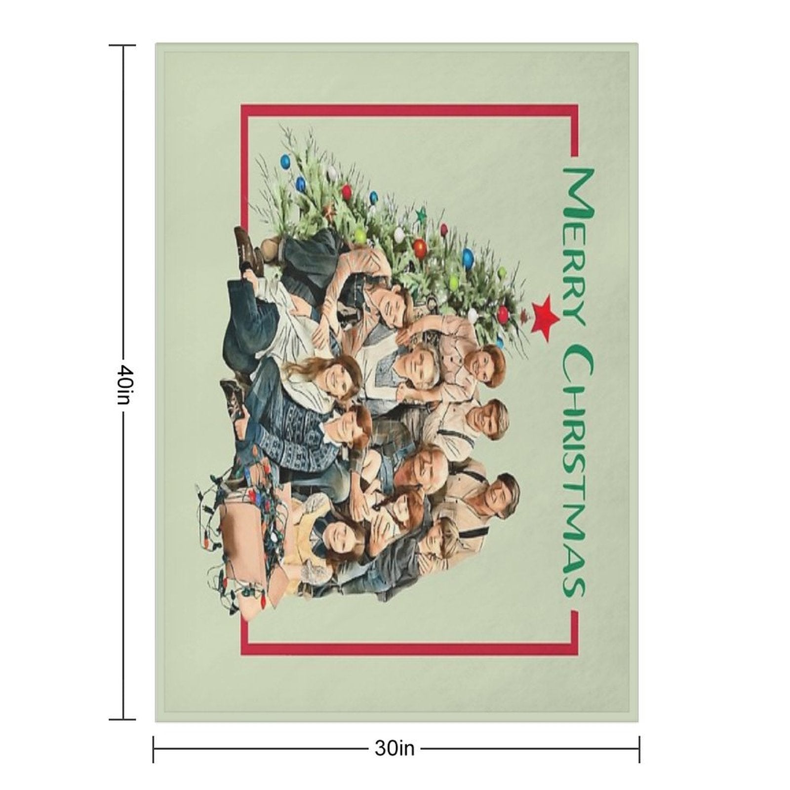 The Walton Family Christmas Easy Care Throw Blanket