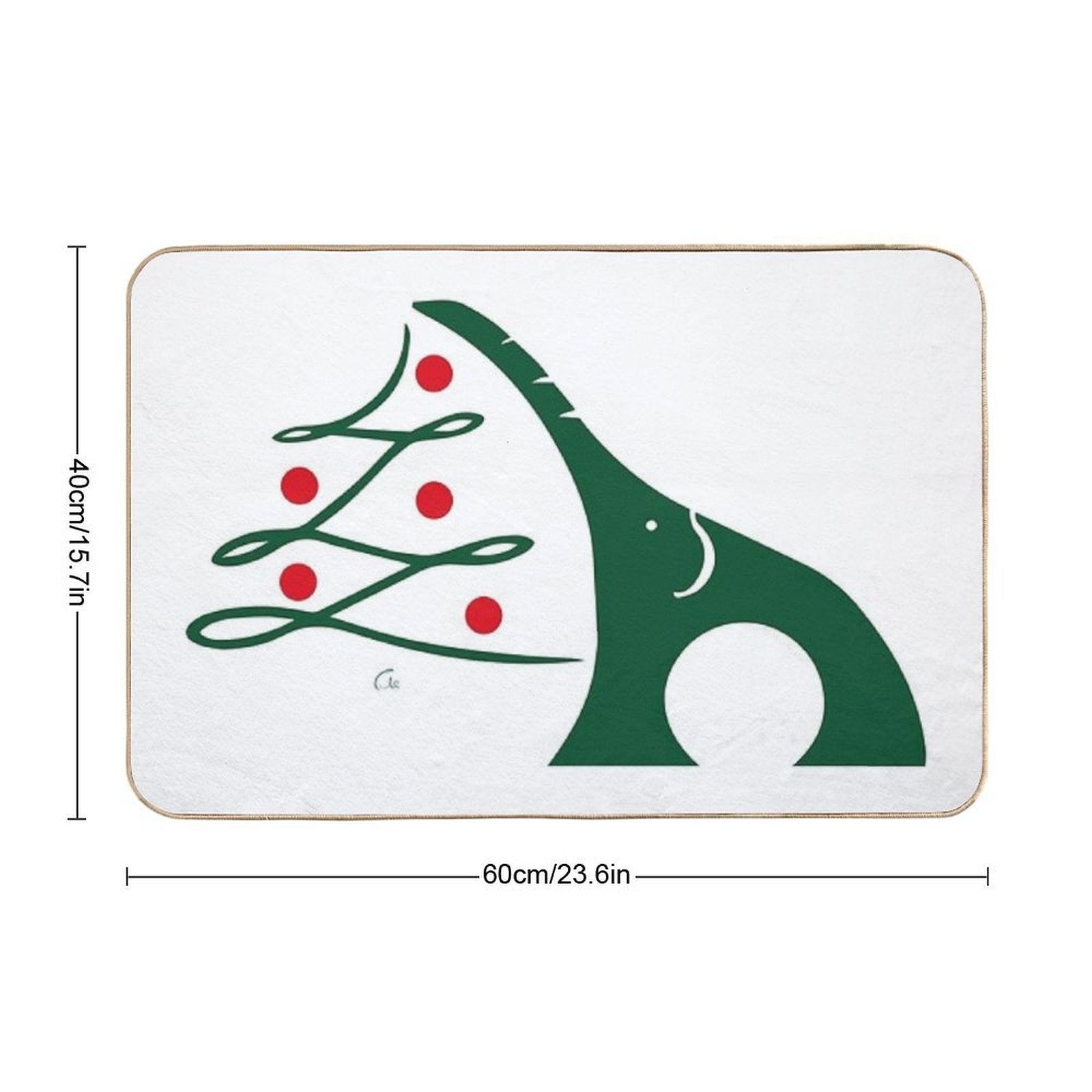 Elephant Christmas 1  Rapid-Drying Bath Mat