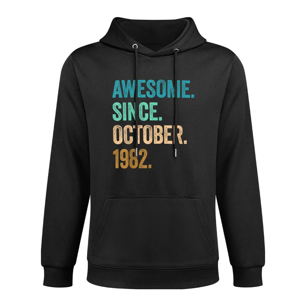 40 Years Old Awesome Since October 1982 40th Birthday Shrink-Resistant Hoodie