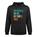 40 Years Old Awesome Since October 1982 40th Birthday Shrink-Resistant Hoodie